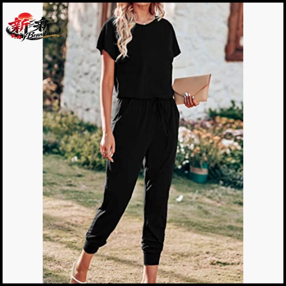 Polyester Viscose Elastane Short Sleeve Jumpsuit … - image 6